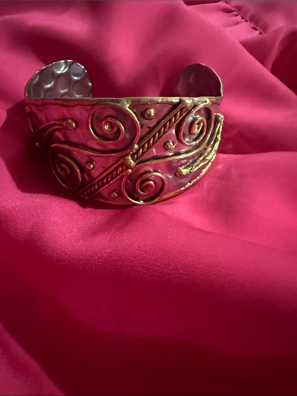 Mixed Metal Cuff Bracelet - Women's Jewelry